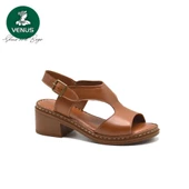 VENÜS 24340303Y KISA TOPUKLU KADIN DERİ SANDALET - 2