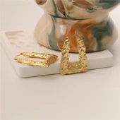 925 Ayar Gümüş Desenli Büyük Boy İtalyan Çanta Küpe - E00132 - 4