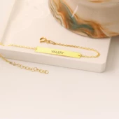 925 Ayar Gümüş Kişiye Özel Plaka İsimli Bileklik - CB00103 thumbnail 2