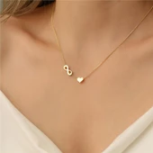 925 Ayar Gümüş Kalp Ve Sonsuzluk Kolye - CN00130 thumbnail 4