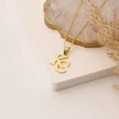 925 Ayar Gümüş İki Harf Kolye - CN00105 thumbnail 4