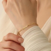 925 Ayar Gümüş Kişiye Özel İsim Yazılı Ataç Bileklik - CB0122 thumbnail 3