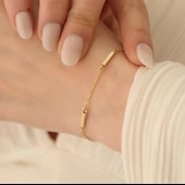 925 Ayar Gümüş Çubuk Bileklik - CB00125 thumbnail 3