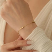 925 Ayar Gümüş Çubuk Bileklik - CB00125 thumbnail 2