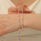 925 Ayar Gümüş Su Yolu Renkli Bileklik - CBS00112 thumbnail 1