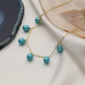 925 Ayar Gümüş Gerçek ve Doğal Okyanus Tatlısu İncisi Sallantı Kolye-8mm - CNP00102 thumbnail 3