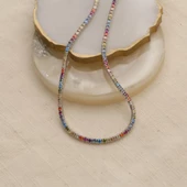 925 Ayar Gümüş Gökkuşağı  Su Yolu İtalyan Kolye - CNS00181 thumbnail 3