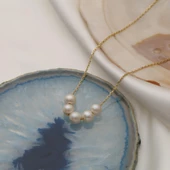 925 Ayar Gümüş Gerçek ve Doğal  Tatlısu İncisi Kolye Çap:8mm - CNP00108 thumbnail 5