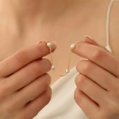 925 Ayar Gümüş Gerçek ve Doğal Tatlısu İncisi Bileklik Çap:6mm - CBP00123 - 4