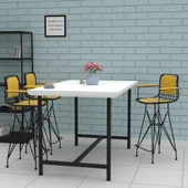 Knsz orta boy tel bar sandalyesi 1 li mağrur syhsrı kolçaklı sırt minderli 65 cm oturma yüksekliği mutfak bahçe cafe ofis thumbnail 3