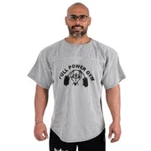 Full Power Gym Ragtop Spor Tişört Beyaz Siyah Çizgili - 1