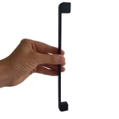 Oval Marmara Kulp 224 mm Siyah Mutfak Kulpu Çekmece Dolap Kapak Kulbu Metal Mobilya Dolabı Kulpları thumbnail 4