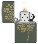 Zippo 221 2022Pff Four Leaf Clover Design Çakmak 48501-100099 (4-1) - 2