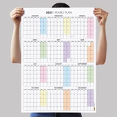 2025 Yıllık Planlayıcı Duvar Takvimi, PASTEL Renkler - 4