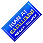 İban At Hayallerimi Yazılı Sök-Tak-Pratik Dekor Plaka - 1
