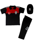 Uğur Böceği Çocuk Polo Yaka Kısa Kol Polis Takımı Yunus Kırmızı - 1