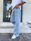 Premium Starry Patch Baggy Pantolon - 3
