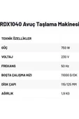 Rdx1040 Avuç Taşlama Makinesi 115/125mm - 3