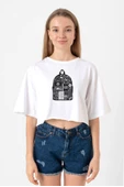 The Last Of Us Ellie's Backpack Beyaz Kadın Crop Tshirt - 1