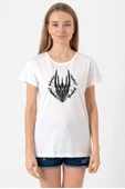 The Rings Of Power Sketch Beyaz Kadın Bisikletyaka Tshirt - 1