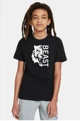 Mr Beast Half Face Siyah Çocuk Tshirt - 1