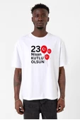23 Nisan Balon Beyaz Erkek Oversize Tshirt - 1