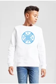 Tengri Tamga Beyaz Çocuk 2ip Sweatshirt - 1