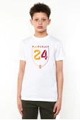 24 Şampiyonluk Beyaz Çocuk Bisikletyaka Tshirt - 1