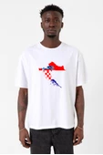 Euro 24 Croatia Beyaz Erkek Oversize Tshirt thumbnail 1