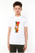 Euro 24 Portugal Beyaz Çocuk Bisikletyaka Tshirt thumbnail 1