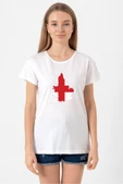 Euro 24 England Beyaz Kadın Bisikletyaka Tshirt - 1