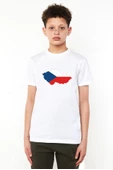 Euro 24 Czech Beyaz Çocuk Bisikletyaka Tshirt - 1