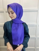 Loryan Scarf Jakarlı Şal, Floş Jakar Cam Kırığı Desenli Şal 01074  MÜRDÜM thumbnail 2