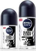 NIVEA MEN Erkek Roll-on Deodorant Black&White 50ml ve Mini Roll-on Black&White 25ml - 1