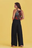 Palazzo Yüksek Bel Bol Kesim Siyah Pantolon - 5