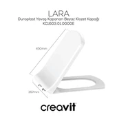 Creavit LR360 Lara Duvara Dayalı Klozet Seti - 5