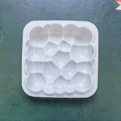 Silikon Büyük Kare Bulut Mousse Kek ve Pasta Kalıbı, 20 Cm H:4,8 - 1