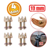 Çelik Halat Sıkma Sabitleme Klemensi 10 mm Çamaşır İpi Sıkma Bağlama Somunlu A Tipi Kelemens 4 Adet - 1