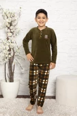 Nisanca Kışlık Erkek Çocuk Polar Pijama Takımı- Sıcak Tutan Welsoft Kumaş - 11