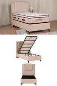 Kilim Mobilya Ortopedia Sandıklı Baza Başlık Yatak Seti Krem 120X200 thumbnail 2