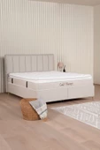 Kilim Mobilya Gold Therapy Sandıklı Baza Başlık Yatak Seti Bej 160X200 - 1