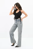 WIDE LEG Kadın Yüksek Bel Buz Mavi Jean 4412-25 DPL-857 - 3