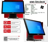 Tiwox TP-4950 i5 8 GB 128 GB SSD 18.5" Dokunmatik POS PC thumbnail 2