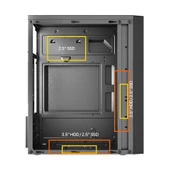 SLC-6530B 300W USB 2.0 Parlak Siyah Kasa - 4