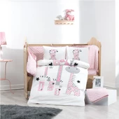 Hobby Poplin %100 Doğal Pamuk Bebek Nevresim Takımı-Buddy Pembe - 1