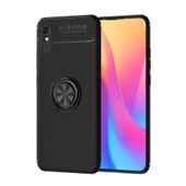 Xiaomi Redmi 9A Kılıf Yüzüklü Standlı Manyetikli Silikon Kılıf - 7