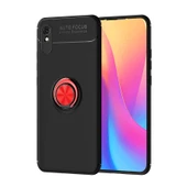 Xiaomi Redmi 9A Kılıf Yüzüklü Standlı Manyetikli Silikon Kılıf - 3
