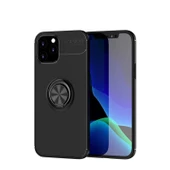 Apple iPhone 12 (6.7) Kılıf Yüzüklü Standlı Manyetikli Silikon Kılıf - 8