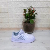 Bestof 074 Beyaz-beyaz Sneaker Düz Taban Hafif Rahat Spor Çift Ayakkabısı - 9