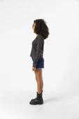 Dark Mono Füme Ekstra Uzunkol Sweatshirt - 3